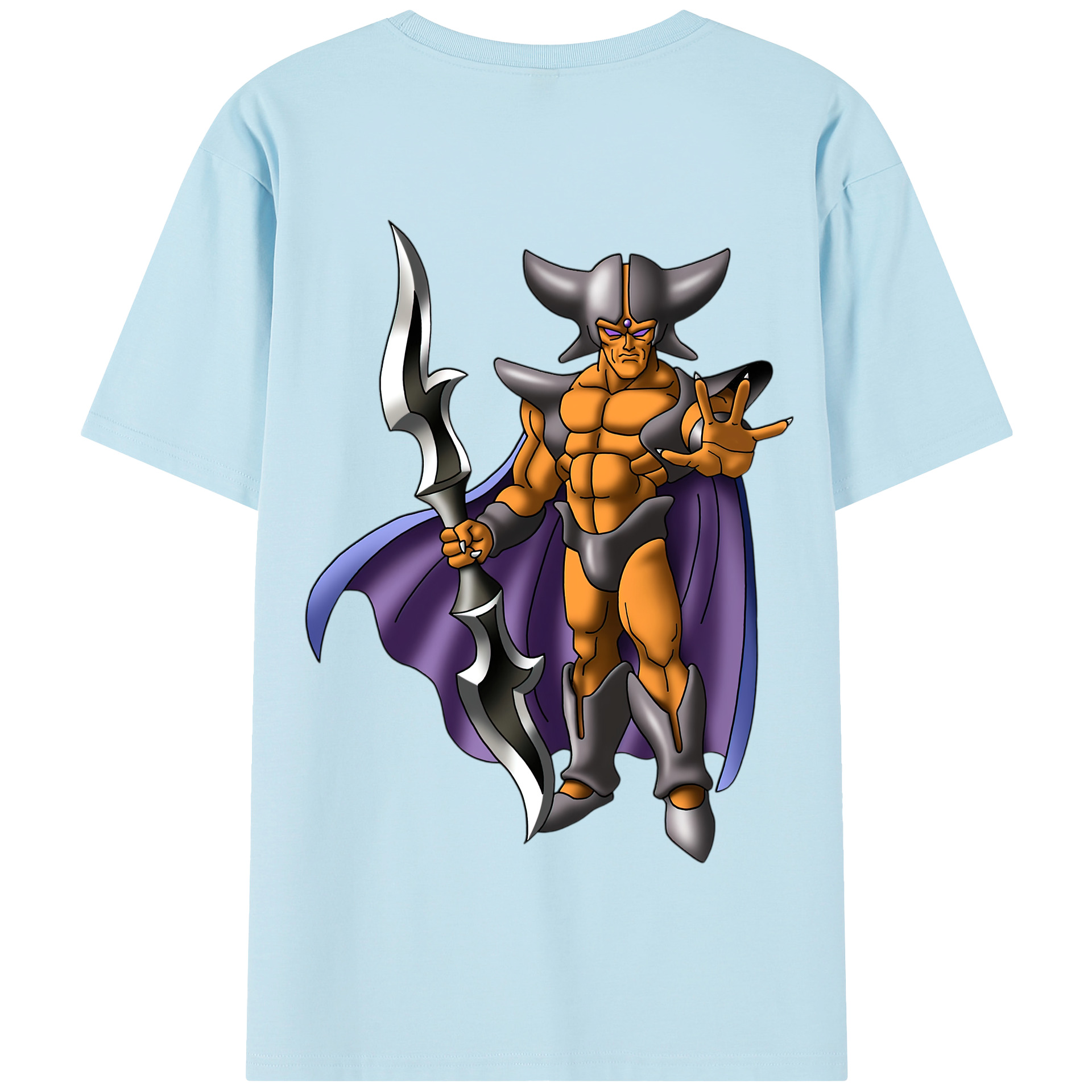 （画像用） ドラゴンクエスト Doragon Kuesuto Dragon Quest 綿100％半袖Tシャツ（背面プリント）